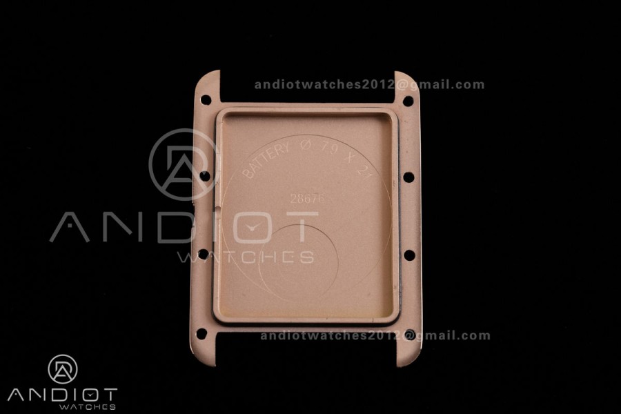 Tank Must 25.5mm RG AF 1:1 Best Edition Black Dial On Black Leather Ronda Quartz