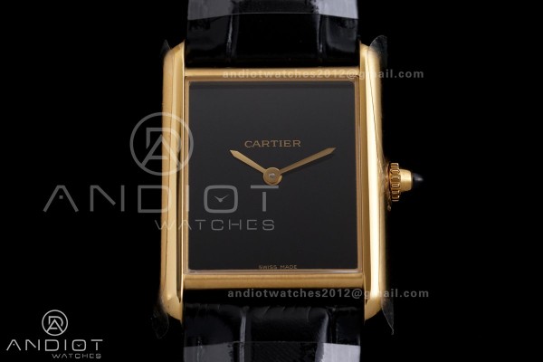 Tank Must 25.5mm YG AF 1:1 Best Edition Black Dial...