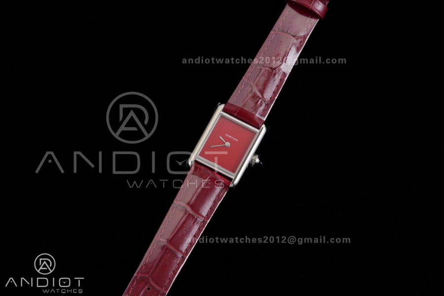 Tank Must 22mm SS AF Best Edition Red Dial On Red Leather Ronda Quartz
