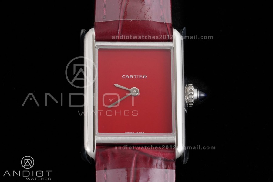 Tank Must 22mm SS AF Best Edition Red Dial On Red Leather Ronda Quartz