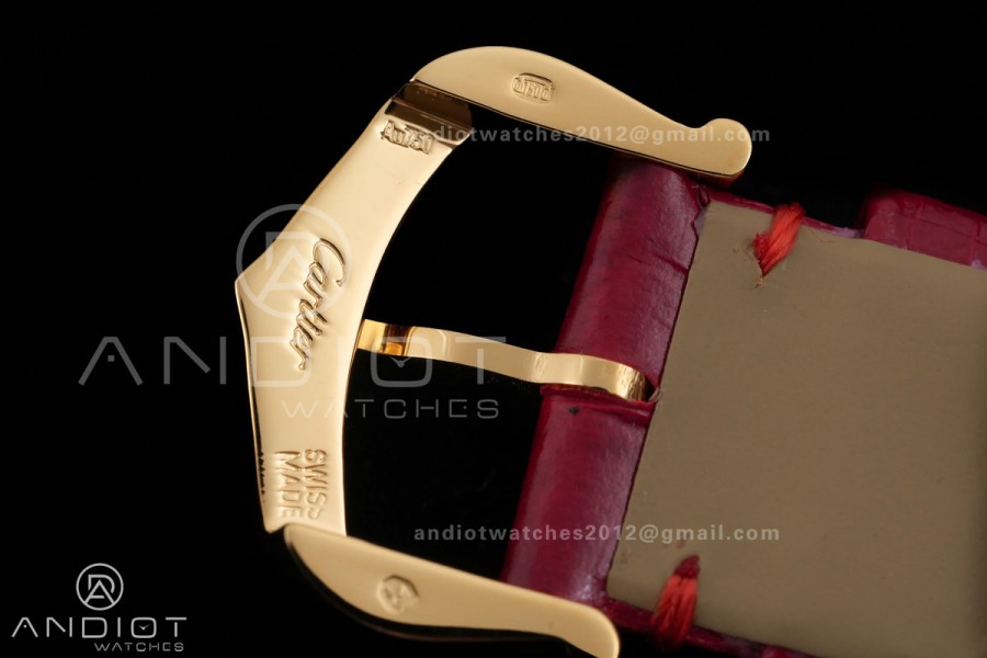 Tank Must 22mm YG AF Best Edition Red Dial On Red Leather Ronda Quartz