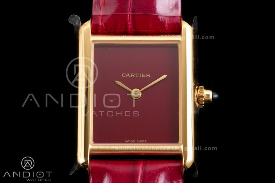 Tank Must 22mm YG AF Best Edition Red Dial On Red Leather Ronda Quartz