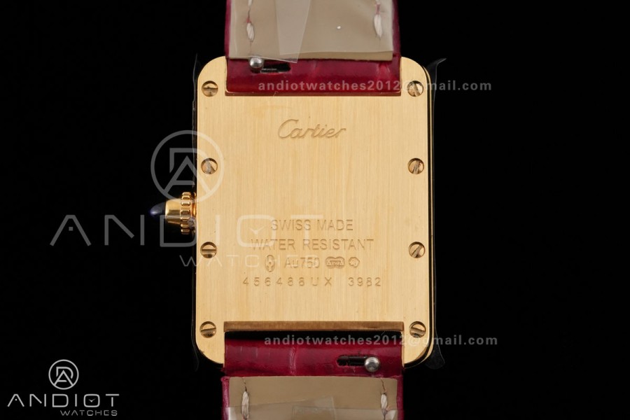 Tank Must 22mm YG AF Best Edition Red Dial On Red Leather Ronda Quartz