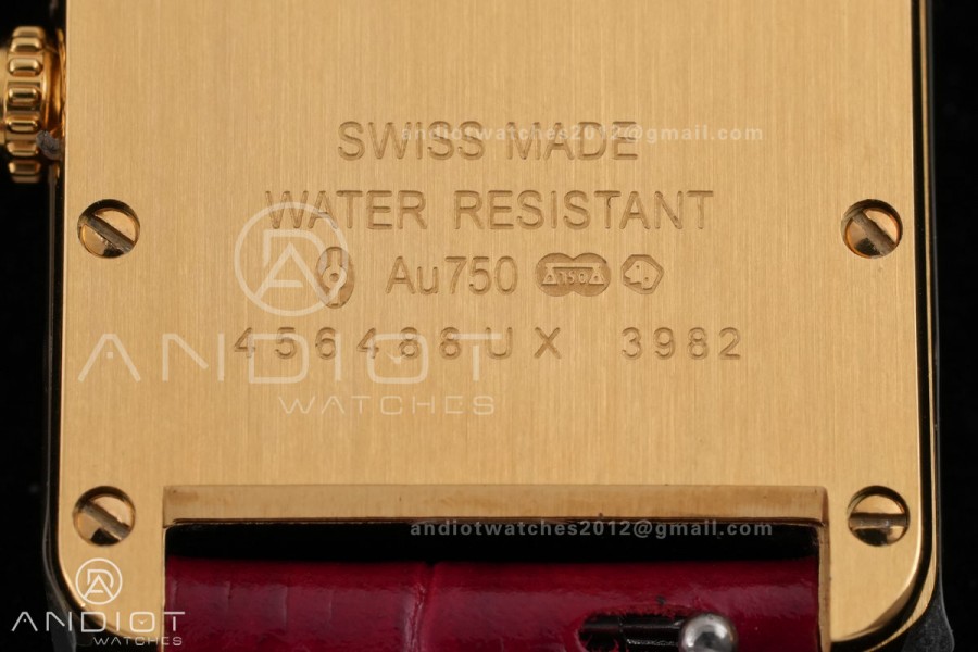 Tank Must 22mm YG AF Best Edition Red Dial On Red Leather Ronda Quartz