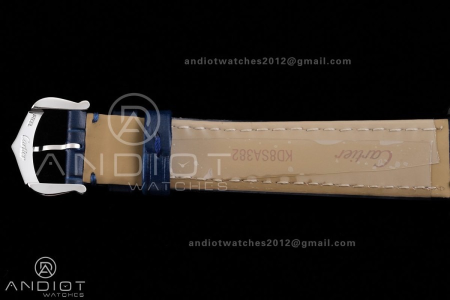 Tank Must 22mm SS AF Best Edition Blue Dial On Blue Leather Ronda Quartz