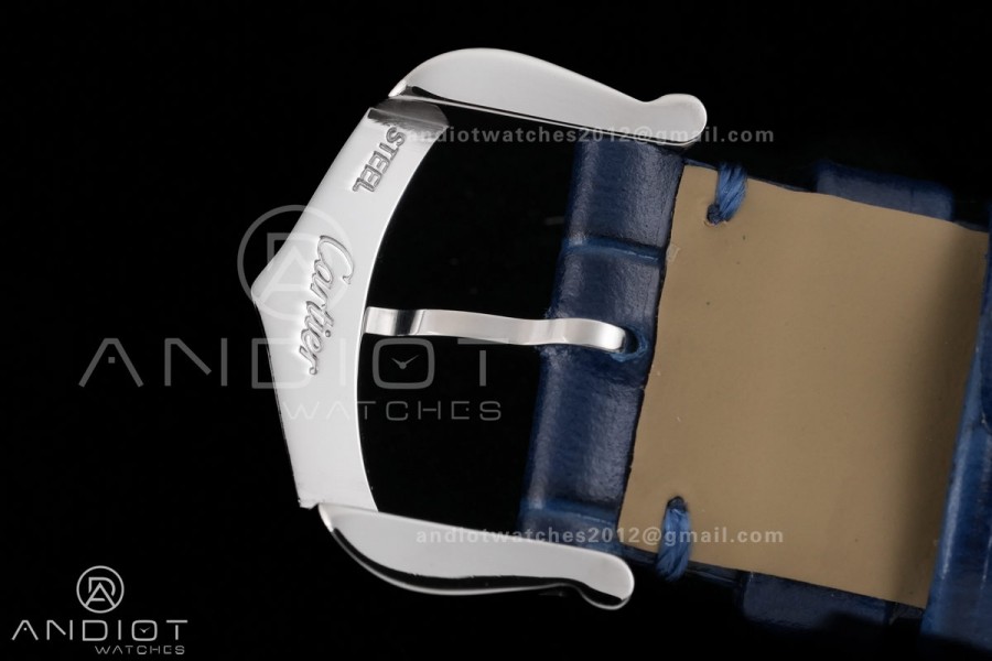 Tank Must 22mm SS AF Best Edition Blue Dial On Blue Leather Ronda Quartz