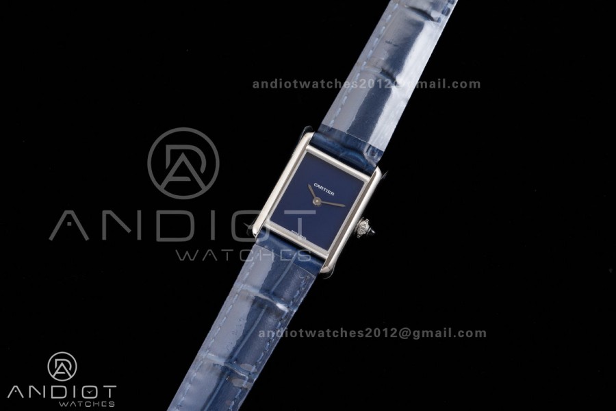 Tank Must 22mm SS AF Best Edition Blue Dial On Blue Leather Ronda Quartz