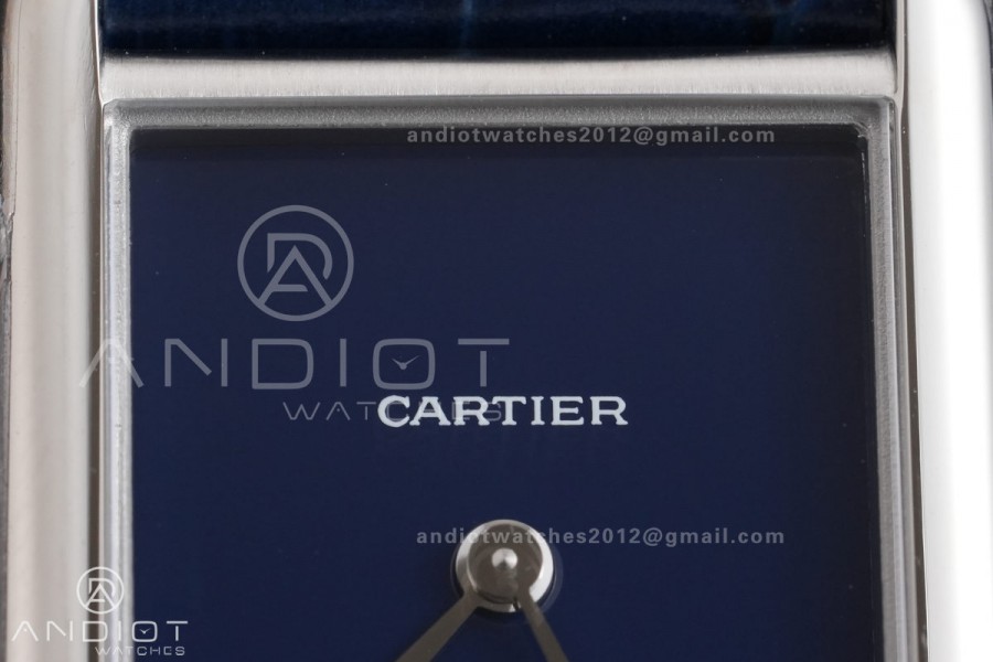 Tank Must 22mm SS AF Best Edition Blue Dial On Blue Leather Ronda Quartz