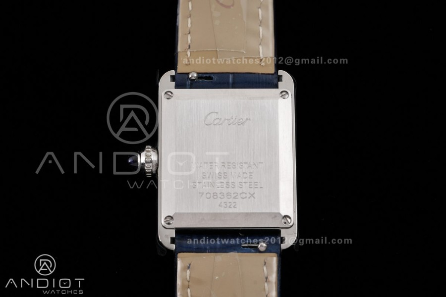 Tank Must 22mm SS AF Best Edition Blue Dial On Blue Leather Ronda Quartz