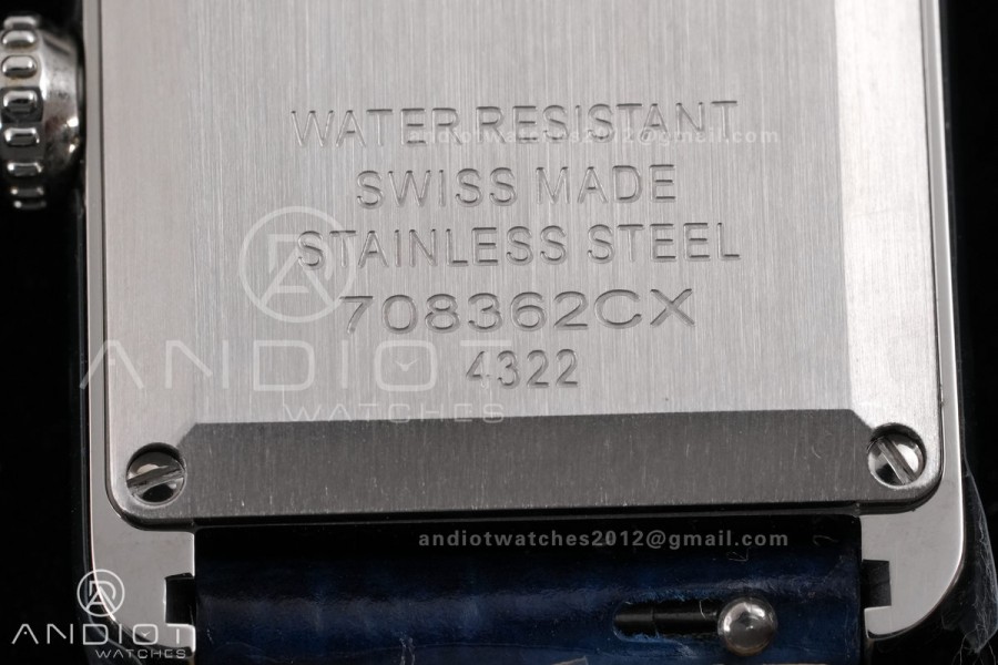 Tank Must 22mm SS AF Best Edition Blue Dial On Blue Leather Ronda Quartz