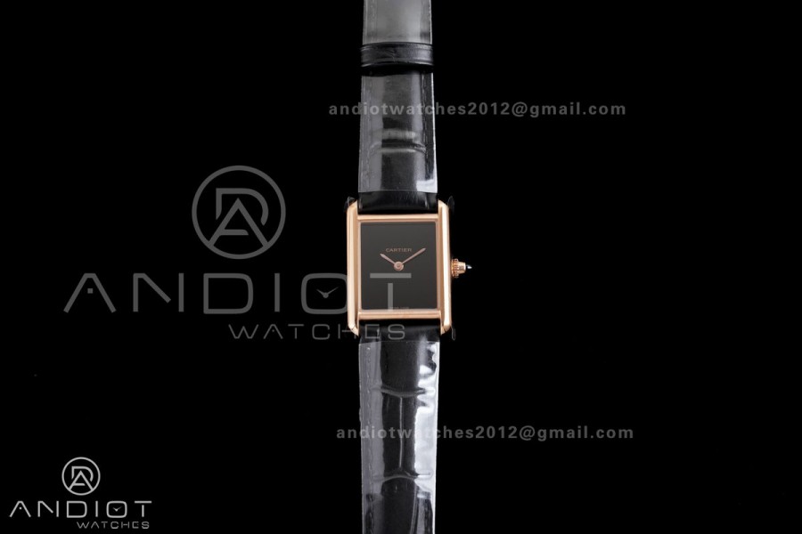 Tank Must 22mm RG AF Best Edition Black Dial On Black Leather Ronda Quartz