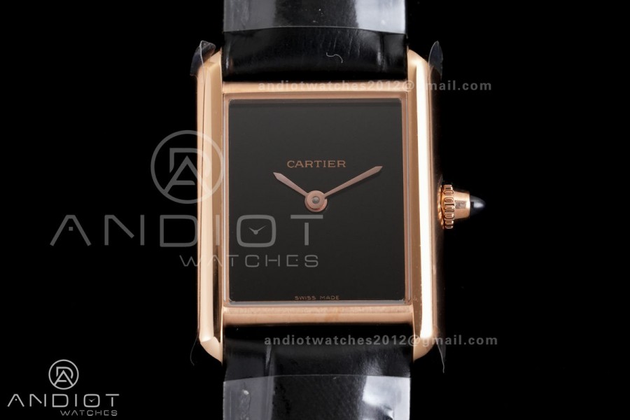 Tank Must 22mm RG AF Best Edition Black Dial On Black Leather Ronda Quartz