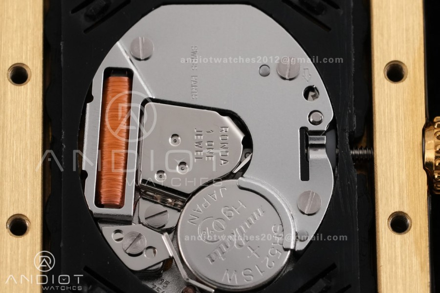 Tank Must 22mm YG AF Best Edition Black Dial On Black Leather Ronda Quartz