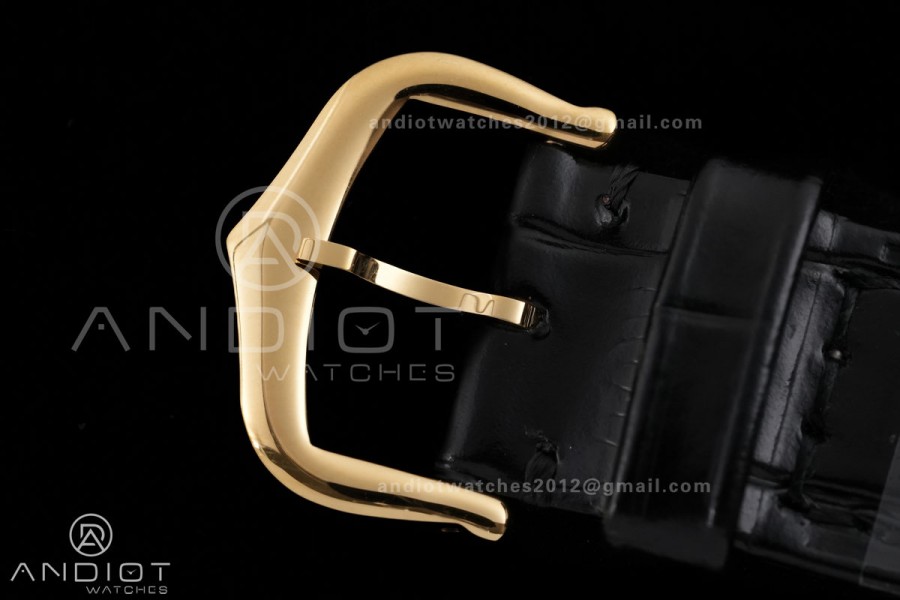 Tank Must 22mm YG AF Best Edition Black Dial On Black Leather Ronda Quartz