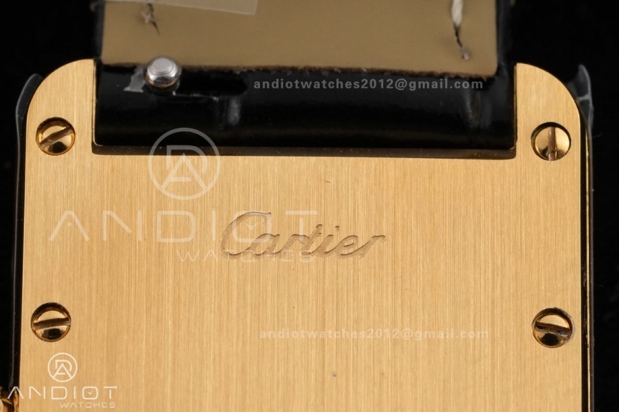 Tank Must 22mm YG AF Best Edition Black Dial On Black Leather Ronda Quartz