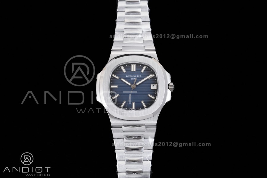 Nautilus 5811 DDF 1:1 Best Edition Blue Textured Dial on SS Bracelet DD330 Super Clone (Weighted)