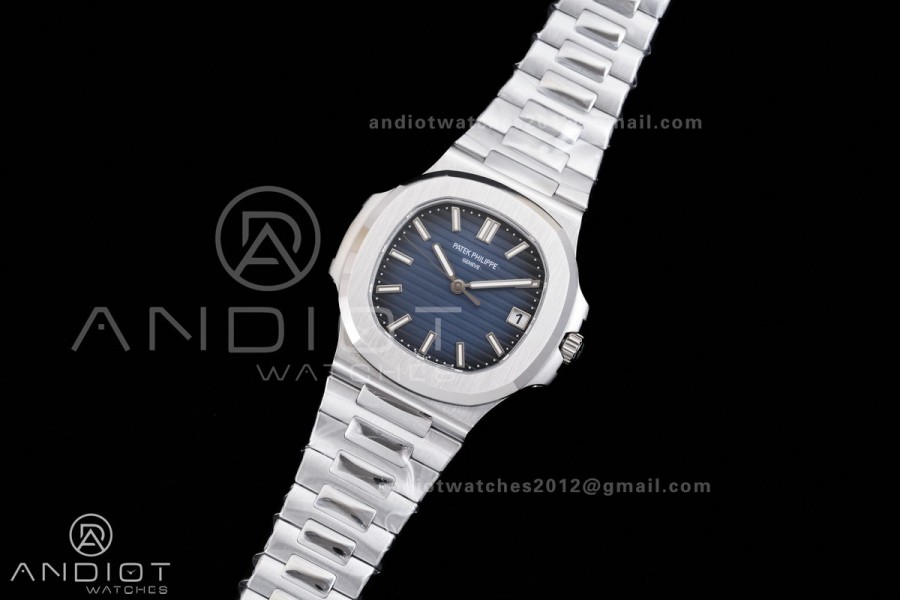 Nautilus 5811 DDF 1:1 Best Edition Blue Textured Dial on SS Bracelet DD330 Super Clone (Weighted)