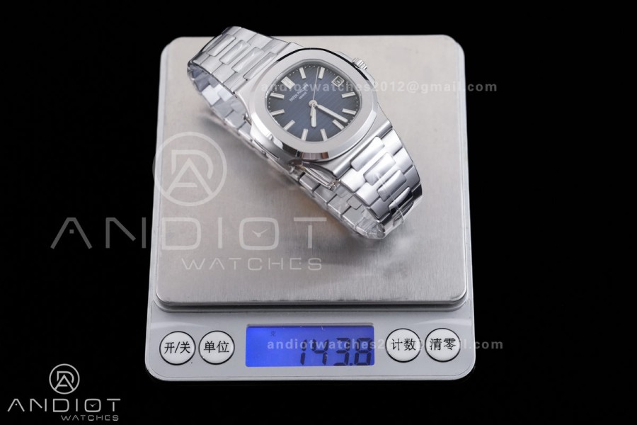 Nautilus 5811 DDF 1:1 Best Edition Blue Textured Dial on SS Bracelet DD330 Super Clone (Weighted)