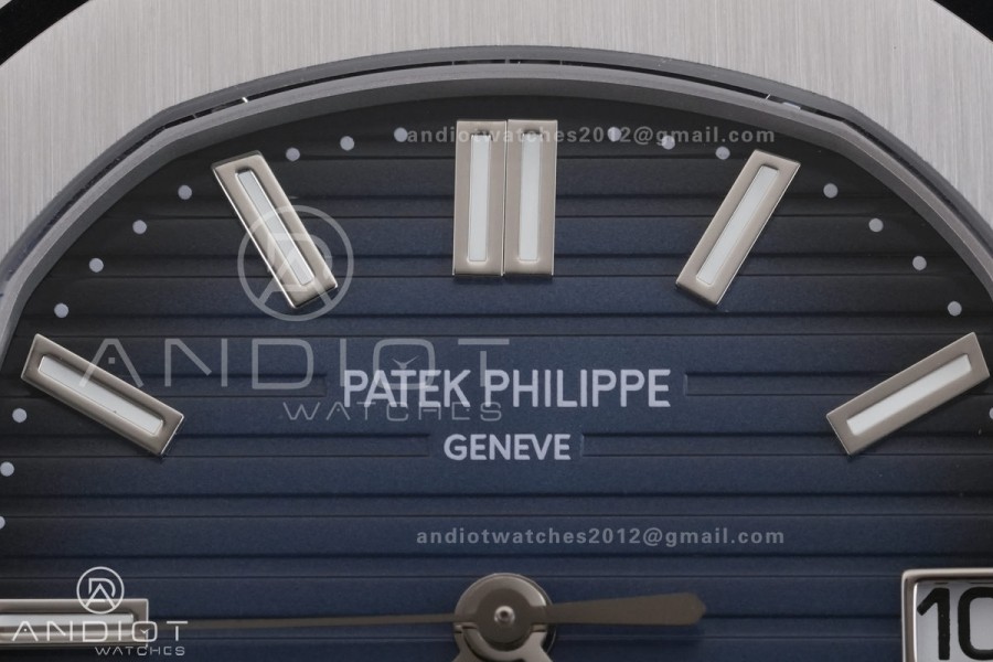 Nautilus 5811 DDF 1:1 Best Edition Blue Textured Dial on SS Bracelet DD330 Super Clone (Weighted)