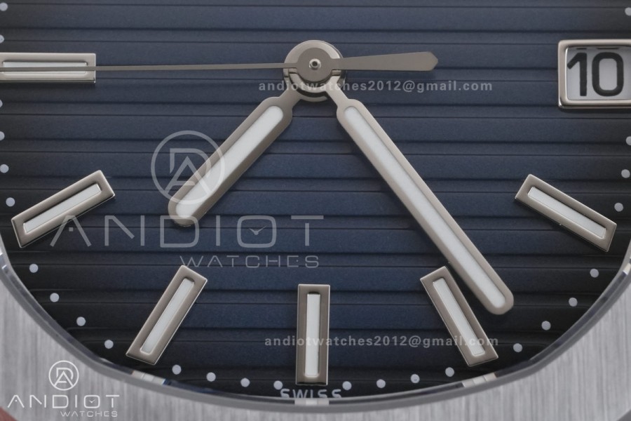 Nautilus 5811 DDF 1:1 Best Edition Blue Textured Dial on SS Bracelet DD330 Super Clone (Weighted)