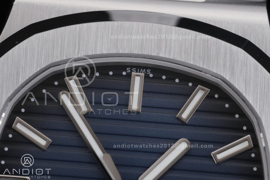 Nautilus 5811 DDF 1:1 Best Edition Blue Textured Dial on SS Bracelet DD330 Super Clone (Weighted)