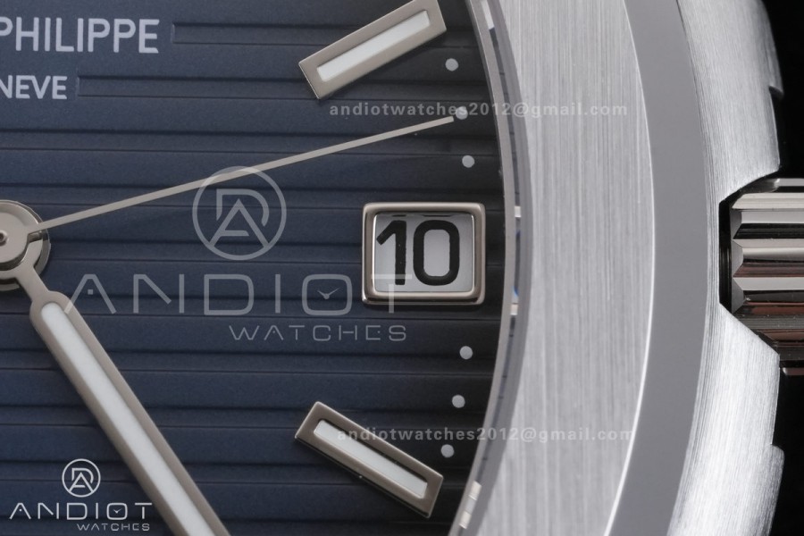 Nautilus 5811 DDF 1:1 Best Edition Blue Textured Dial on SS Bracelet DD330 Super Clone (Weighted)