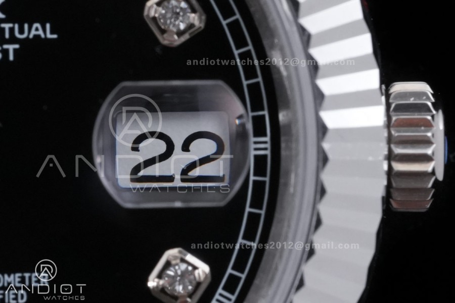 DateJust 41 126334 QF 1:1 Best Edition 904L Steel Black Diamonds Dial on Jubilee Bracelet QF3235 (149g)