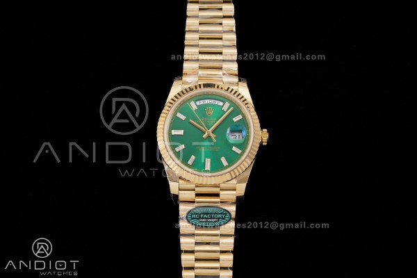 Day Date 40 YG 228238 RCF 1:1 Best Edition Green C...