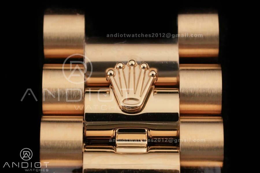 Day Date 40 YG 228238 RCF 1:1 Best Edition Green Crystal Dial on President Bracelet VR3255 (211g)