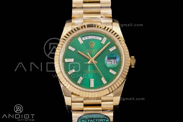 Day Date 40 YG 228238 RCF 1:1 Best Edition Green C...