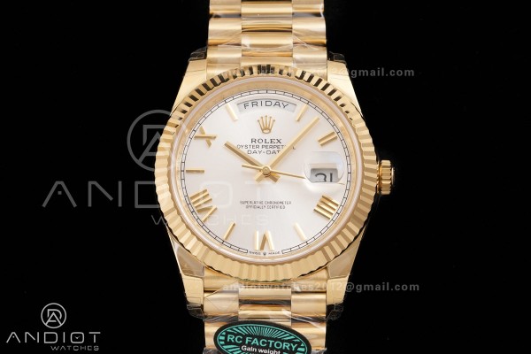 Day Date 40 YG 228238 RCF 1:1 Best Edition Sliver ...