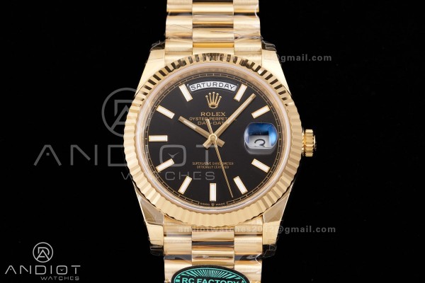 Day Date 40 YG 228238 RCF 1:1 Best Edition Black S...