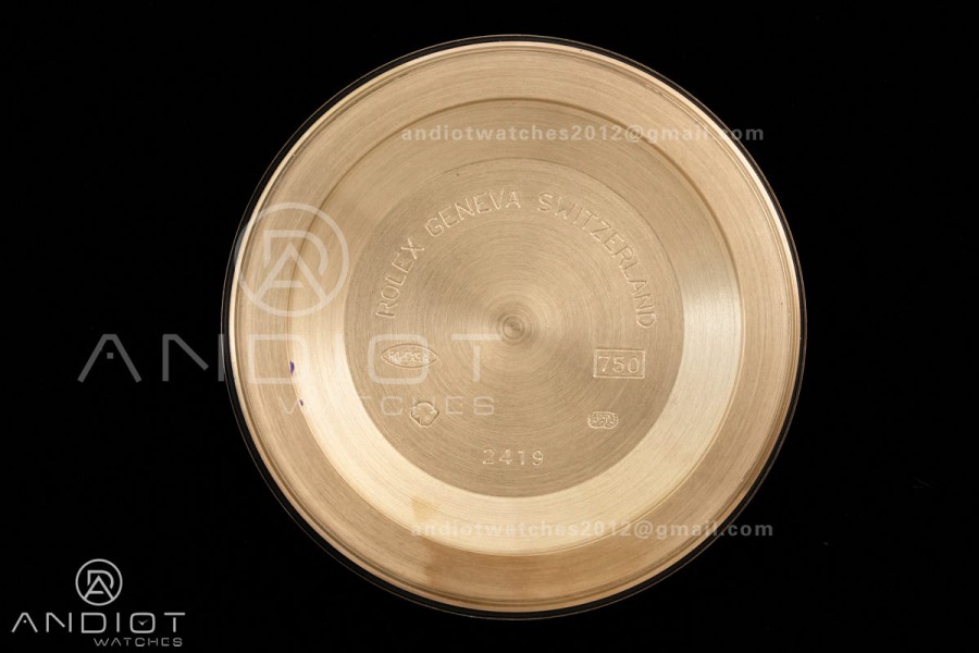 Day Date 40 YG 228238 RCF 1:1 Best Edition Black Stick Dial on President Bracelet VR3255 (211g)