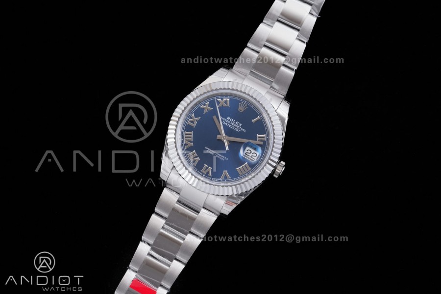 DateJust 41 126334 904L SS VSF 1:1 Best Edition V2 Blue Dial Roman Marker On Oyster Bracelet DD3235