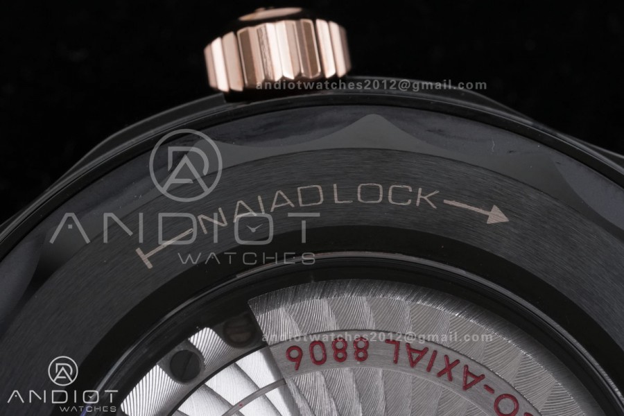 Seamaster Diver 300M Ceramic/RG V4 VSF 1:1 Best Edition Black Dial On Black Rubber Strap Asian Super Clone 8806