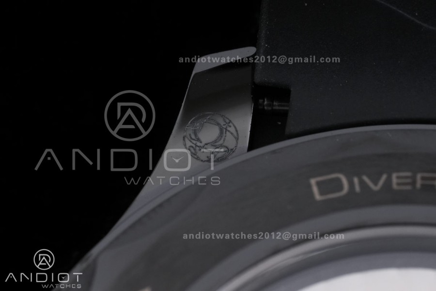 Seamaster Diver 300M Ceramic/RG V4 VSF 1:1 Best Edition Black Dial On Black Rubber Strap Asian Super Clone 8806