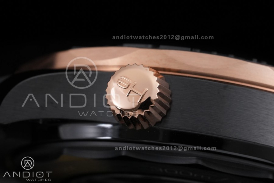 Seamaster Diver 300M Ceramic/RG V4 VSF 1:1 Best Edition Black Dial On Black Rubber Strap Asian Super Clone 8806