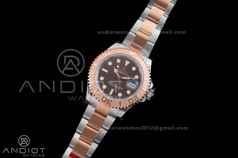 Yacht-Master 126621 SS/RG 904L Steel VSF 1:1 Best Edition Brown Dial on SS/RG Bracelet VS3235