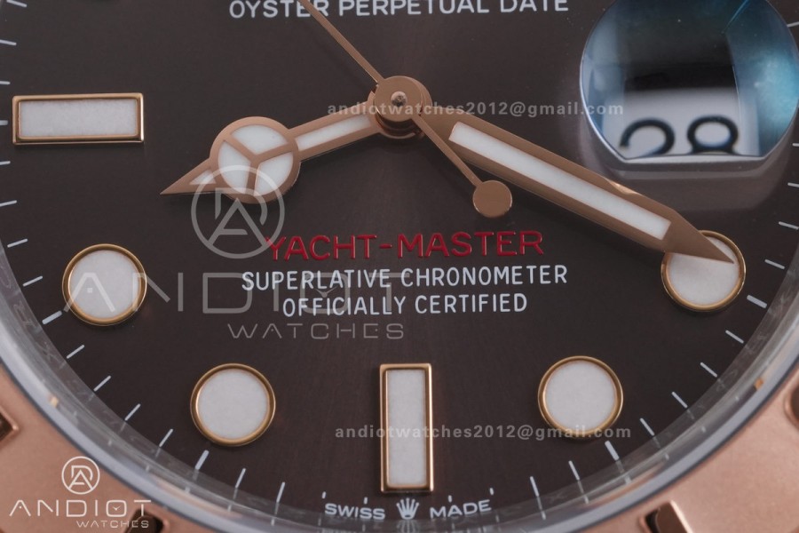 Yacht-Master 126621 SS/RG 904L Steel VSF 1:1 Best Edition Brown Dial on SS/RG Bracelet VS3235