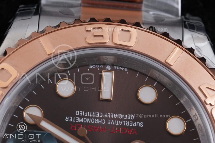 Yacht-Master 126621 SS/RG 904L Steel VSF 1:1 Best Edition Brown Dial on SS/RG Bracelet VS3235