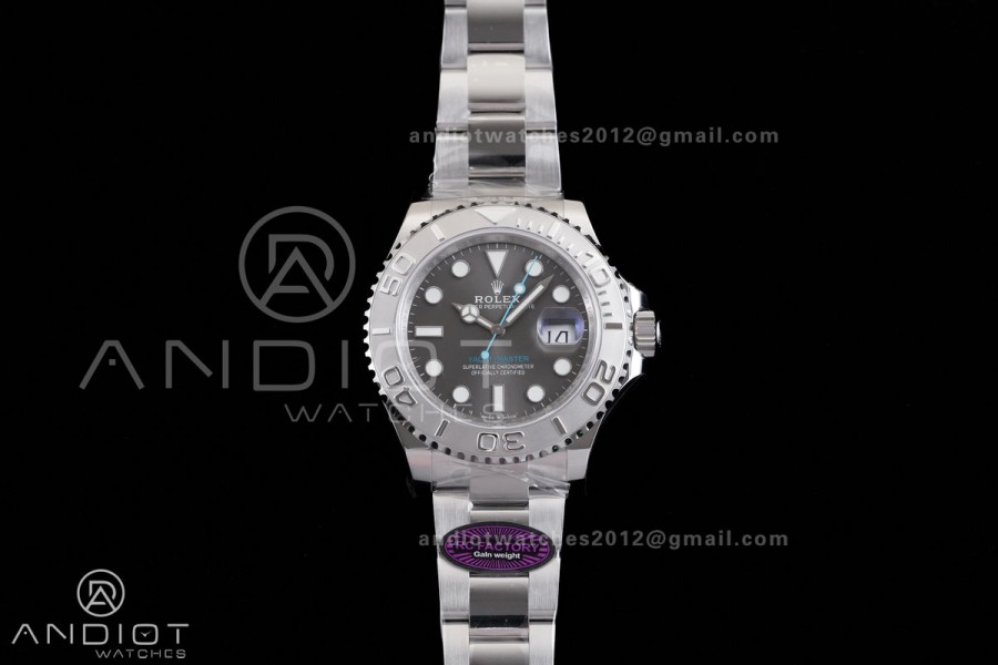 Yacht-Master 126622 904L Steel RCF 1:1 Best Edition Gray Dial on SS Bracelet 3235
