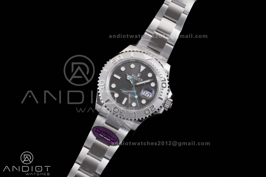 Yacht-Master 126622 904L Steel RCF 1:1 Best Edition Gray Dial on SS Bracelet 3235