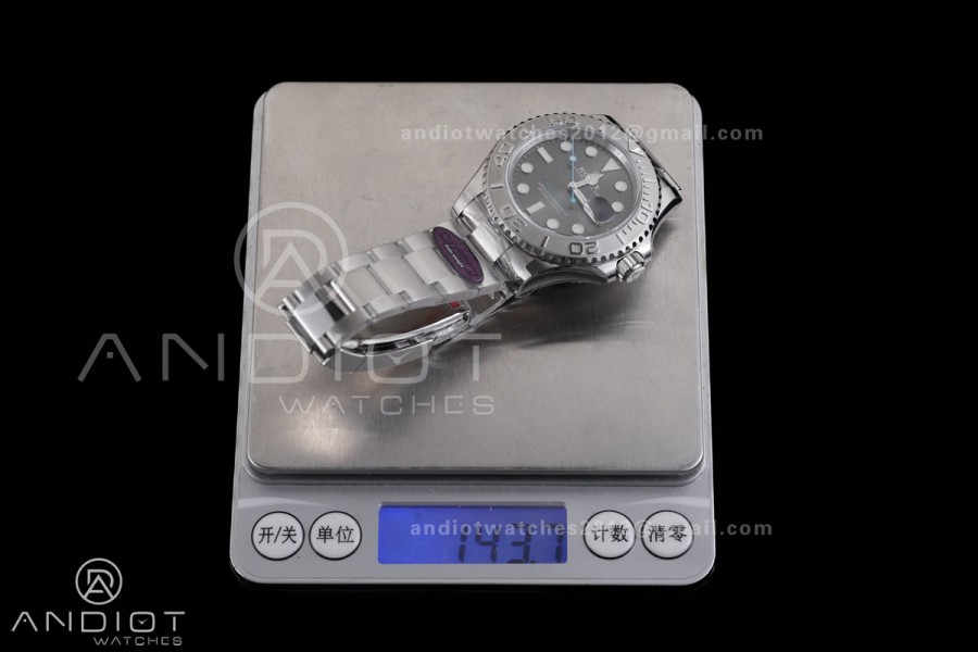 Yacht-Master 126622 904L Steel RCF 1:1 Best Edition Gray Dial on SS Bracelet 3235