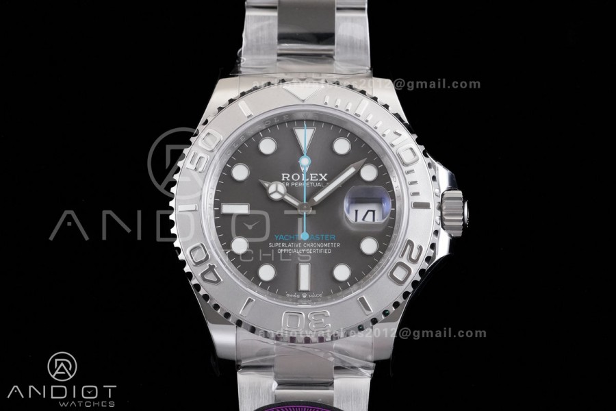 Yacht-Master 126622 904L Steel RCF 1:1 Best Edition Gray Dial on SS Bracelet 3235