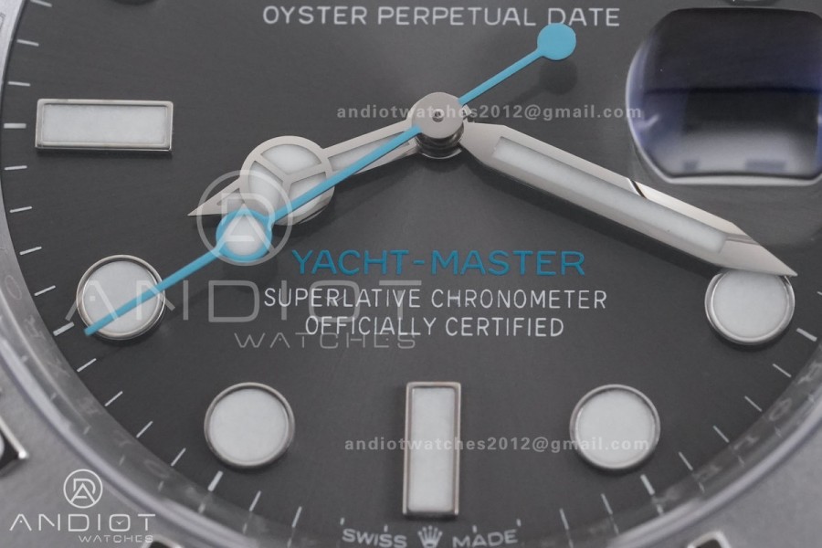 Yacht-Master 126622 904L Steel RCF 1:1 Best Edition Gray Dial on SS Bracelet 3235