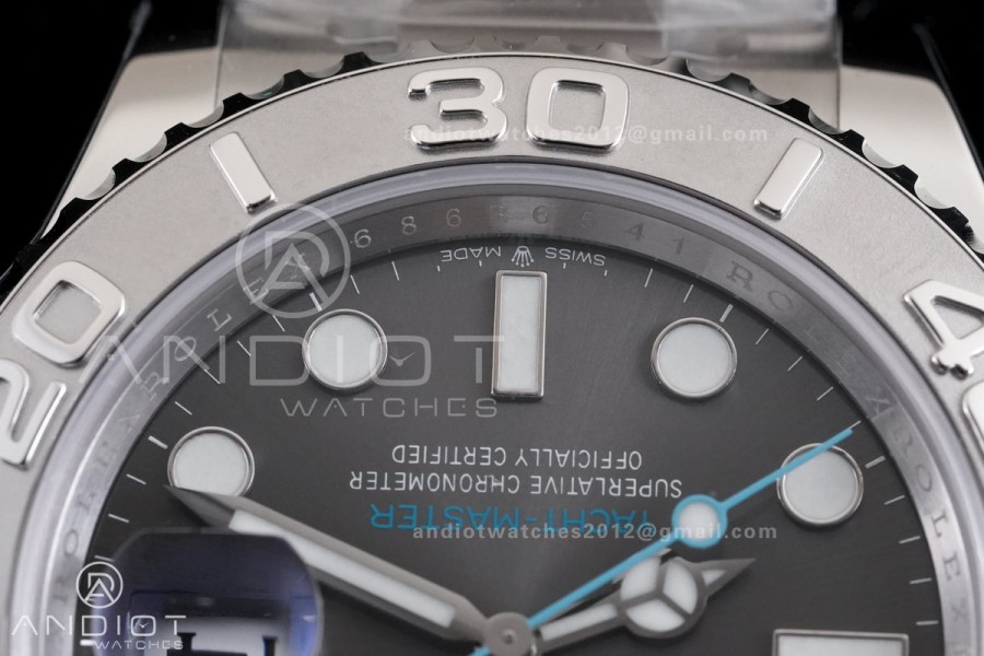 Yacht-Master 126622 904L Steel RCF 1:1 Best Edition Gray Dial on SS Bracelet 3235