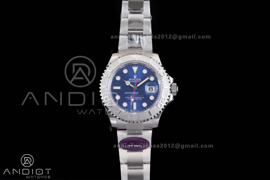 Yacht-Master 126622 904L Steel RCF 1:1 Best Edition Blue Dial on SS Bracelet 3235