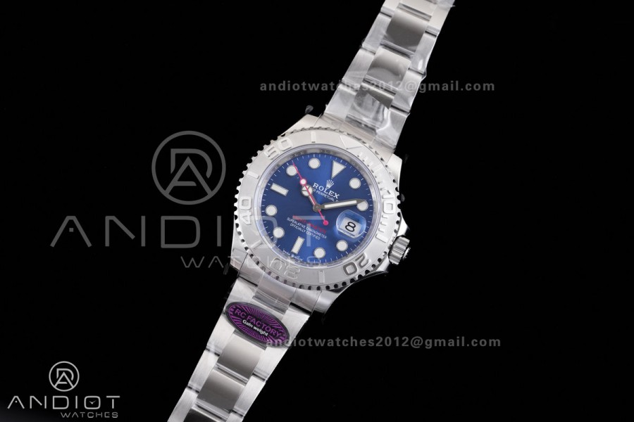 Yacht-Master 126622 904L Steel RCF 1:1 Best Edition Blue Dial on SS Bracelet 3235