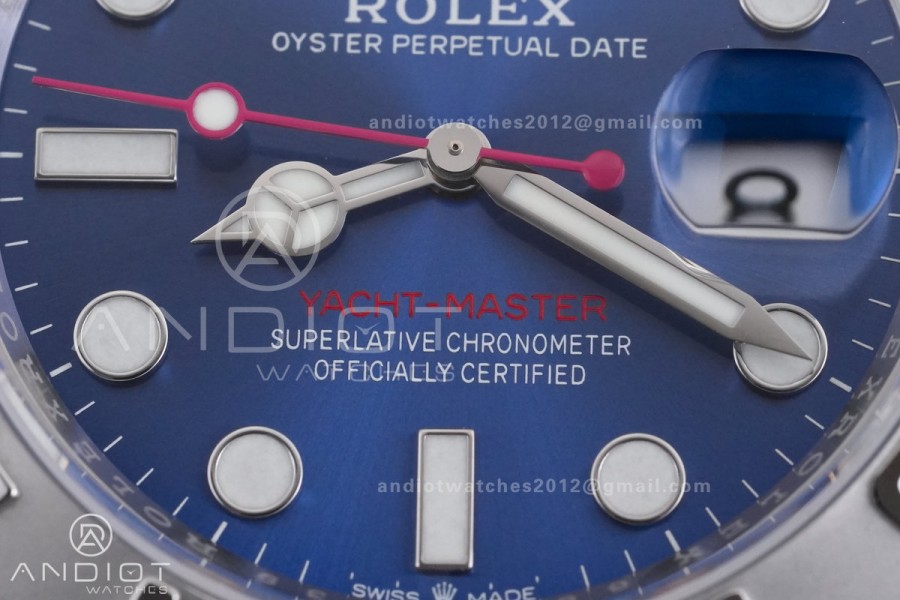 Yacht-Master 126622 904L Steel RCF 1:1 Best Edition Blue Dial on SS Bracelet 3235