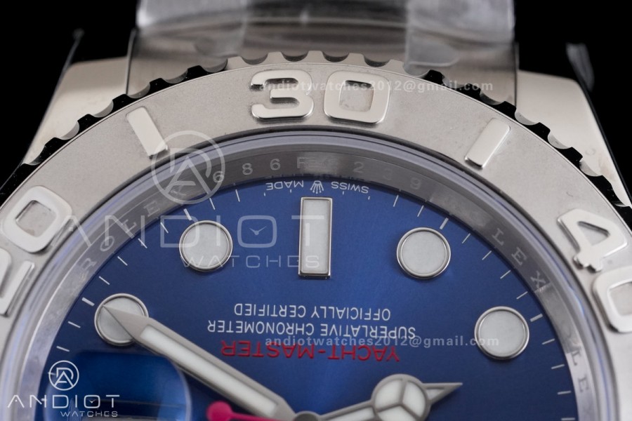Yacht-Master 126622 904L Steel RCF 1:1 Best Edition Blue Dial on SS Bracelet 3235